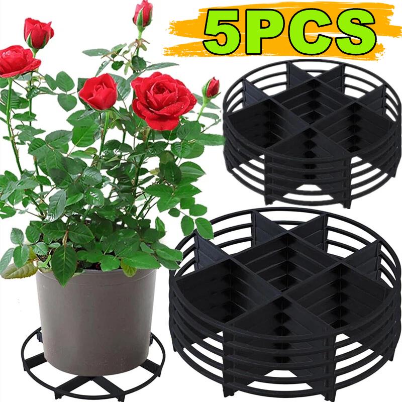 Elevated Plastic Flower Pot Drainage Rack Plant Pot Stand Anti-corrosion Root Protector Drip Tray for Household Gardening