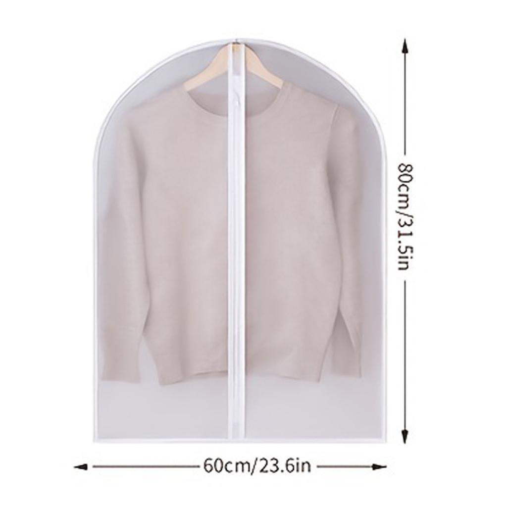 5PCS Clothing Dust Cover Fully Closed Clothing Cover with Zipper Hanging Durable Clothing Storage Bag Hanging Coat Sweater
