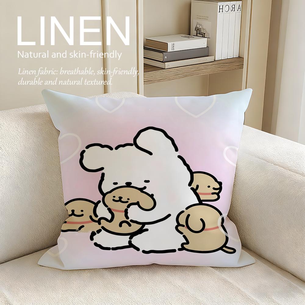 Animal Maltese Cushion Cover Pillowcase Set Pcs x x Breathable Washable Sofa Cushion Cover