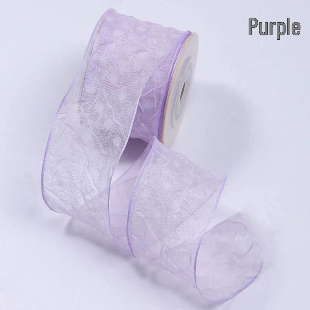 Textured Polka Dot Chiffon Ribbon for DIY Hair Bows & Accessories