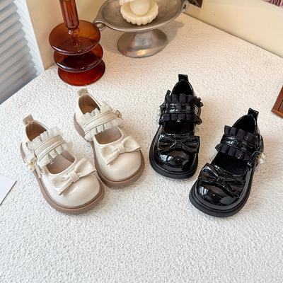 Girls Lolita Leather Shoes 2025 Spring and Autumn New Children's Black Performance Shoes Mary Jane Single Shoes Girls Princess Shoes