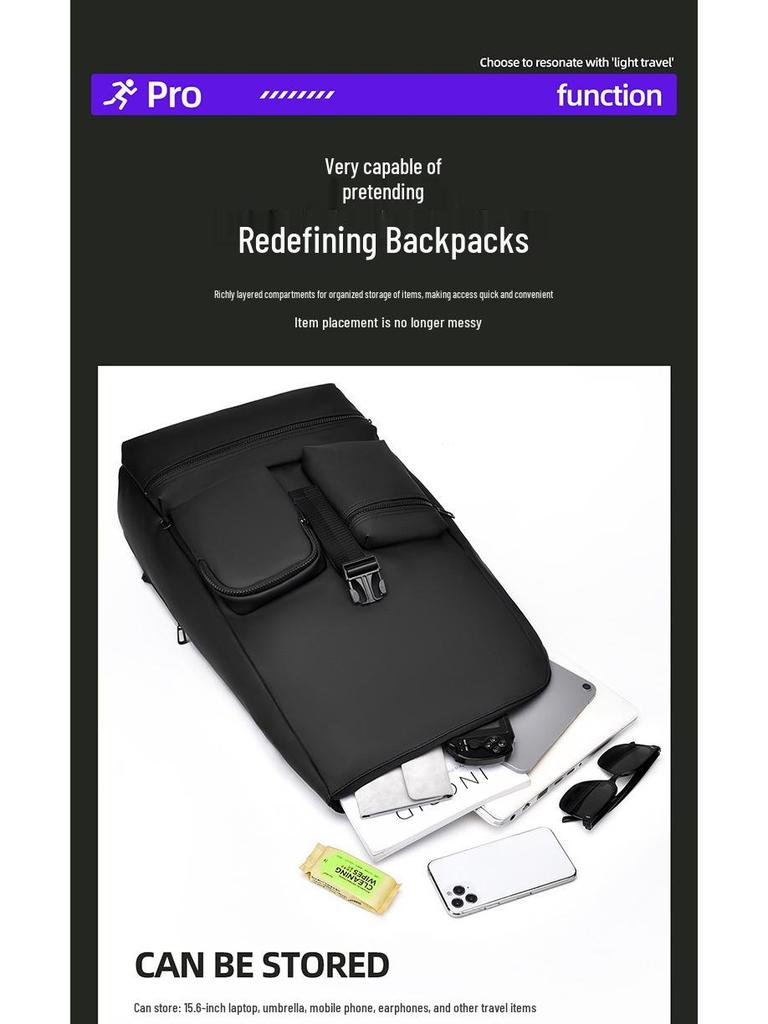 Modern Casual Backpack 2025: Large Capacity Laptop Bag for Business Travel & Students