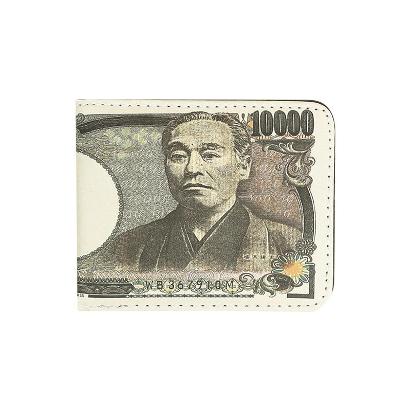 Men's Short Bifold Wallet Currency Pattern Design High Quality Multiple Card Slots Money Holder Compact Gift for Men