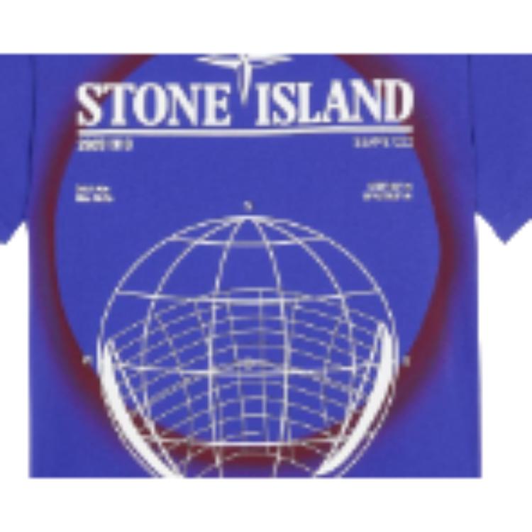 STONE ISLAND Short-Sleeve T-Shirt Bright Blue Men Tops 76152NS96-V0022