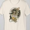 Art Nouveau Alphonse Mucha T-shirt, ILSEE Princesse of Tripoli, Romantic Princesse Stars Vintage Illustration 1897, Lithograph Old Book