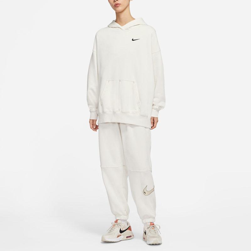 New Nike Sportswear Swoosh Oversize Hoodie White DM6202-030