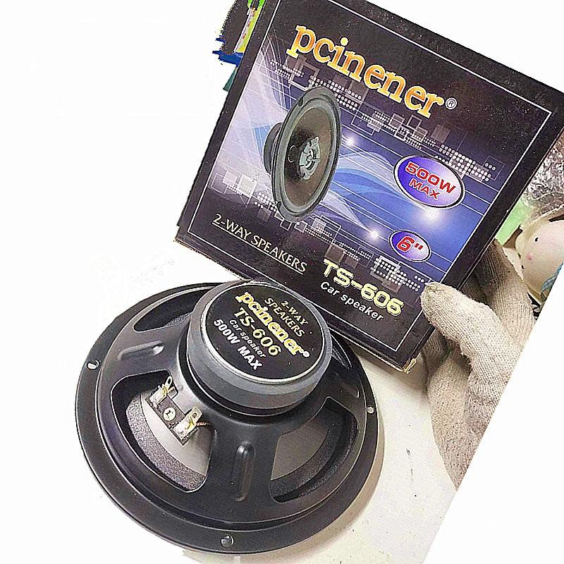 6 Inch HiFi Coaxial Subwoofer 12V 2 Way Car HiFi Coaxial Speaker 4 Ohms Vehicle Audio Music Stereo Subwoofer 500W