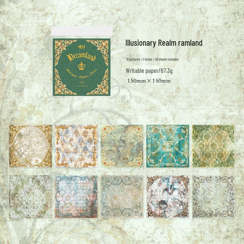 Baroque Palace Floral Sticky Notes: Retro Poetry Series for Journals and Collages.