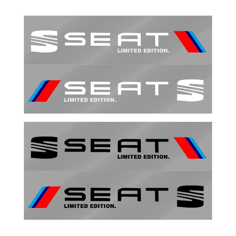 2Pcs Car Body Decoration Stickers Door Personalized Sporty Stickers for Seat Leon Alhambra FR Altea Ibiza Toledo Cordoba Arona 5 6 MII