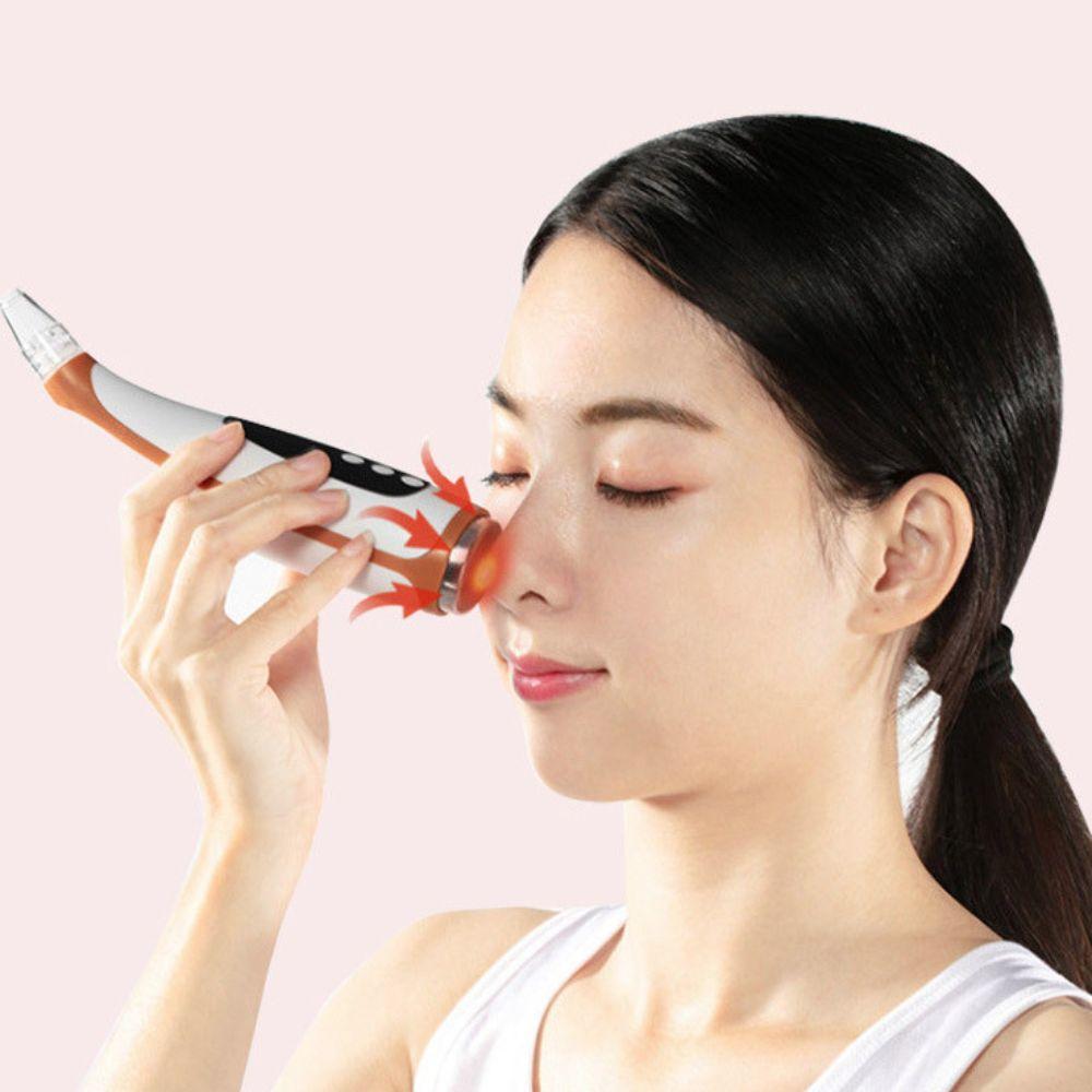 Deep Cleaning Facial Pore Cleaning Device With 6 Replacement Head Vacuum Suction Acne Tool  Women