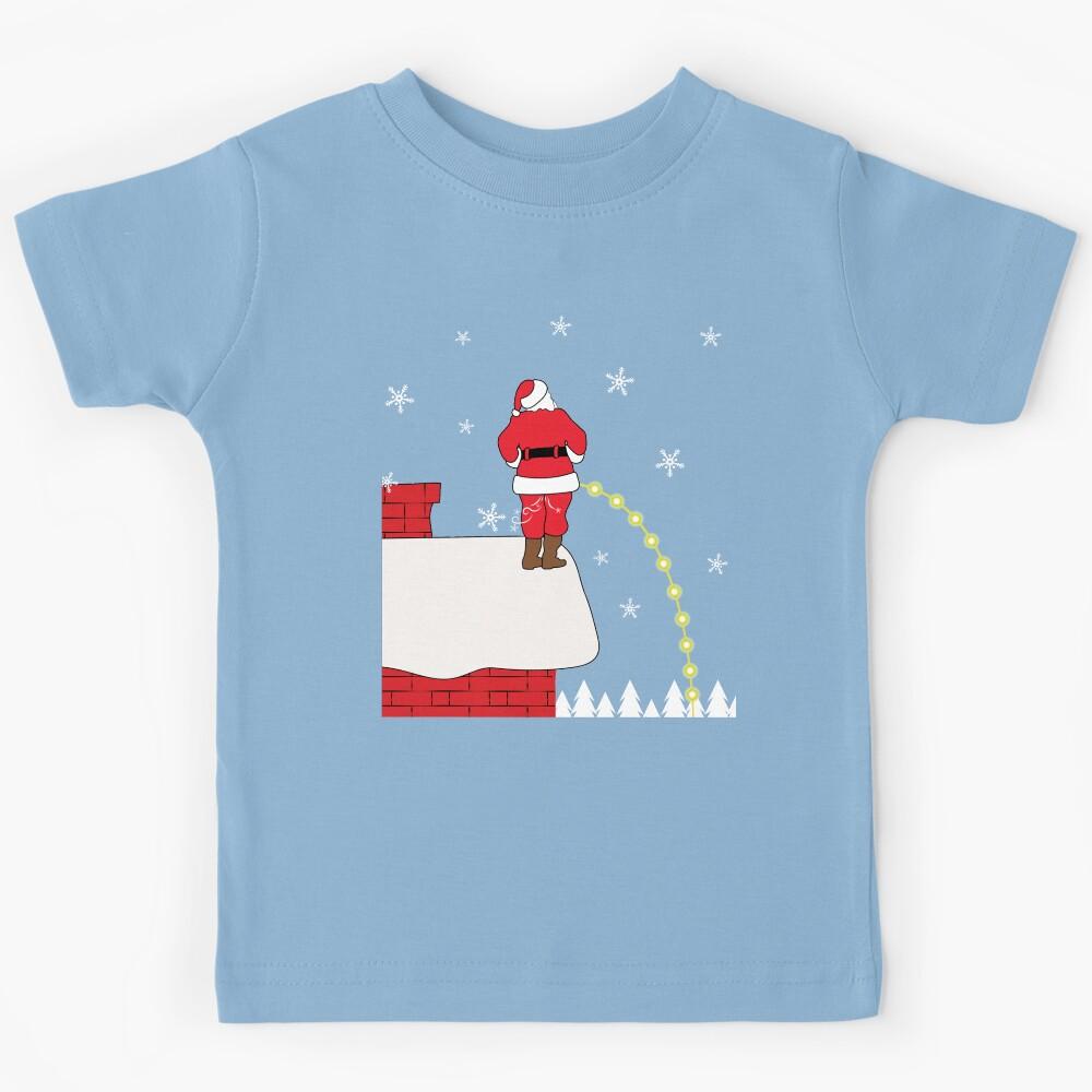 Inappropriate Christmas Santa pee Kids T-Shirt 120