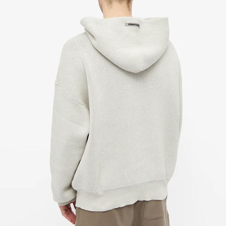 Fear of God Essentials FW21 Knit Logo Hoodie 'Oatmeal' Men's FOG-FW21-101