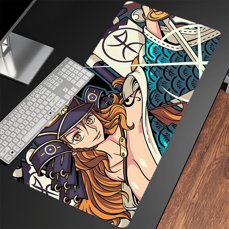 Large Mouse Pad Gamer Home Computer Hd Mousepad Oone Ppiece Nami Keyboard Pad Kawaii Anime Desk Mat Anti Fray Gaming Mouse Pad