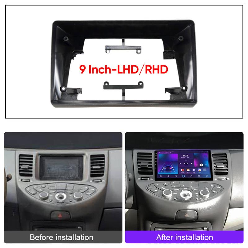 For Nissan PRIMERA 2001-2008 9INCH/LHD/RHD Car radio Dashboard Refitting Installation Frame Stereo Panel Dash Mount Kit Fascia