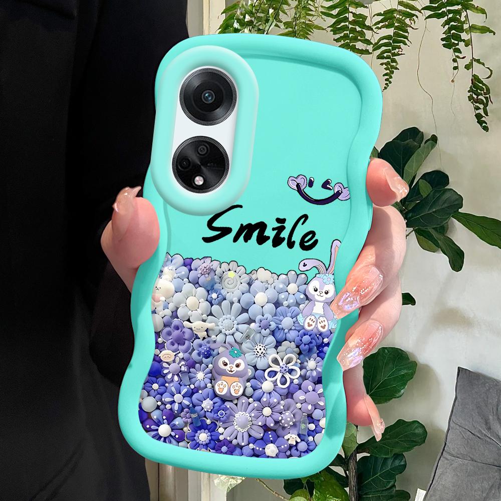 

Окрашенный узор Big Wave Edge Мягкий силиконовый материал Macaron чехол для телефона противоударный защитный резиновый чехол для OPPO Reno Realme Realme Narzo N55