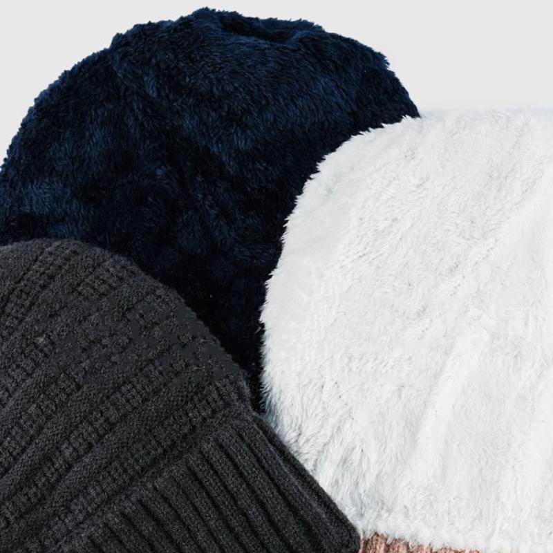 Winter Scarf Hat Gloves Set Acrylic Fibre Warm Accessories For Skiing Hiking Outdoor Activity Cold Weather Essential