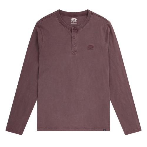 Animal Mens Noah Organic Henley T-Shirt XS charbon de bois