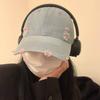 Modische Denim-Baseballkappe für Damen und Herren, einfarbig, verstellbar, Outdoor-Sonnenschirmhut, Punk, Hip-Hop, Papa, Trucker, Pferdeschwanzkappen