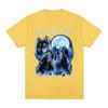 Human By Chance Alpha By Choice Wolf Pattern Tshirt Womens Fashion Hip Hop Retro Short Sleeved Tshirt