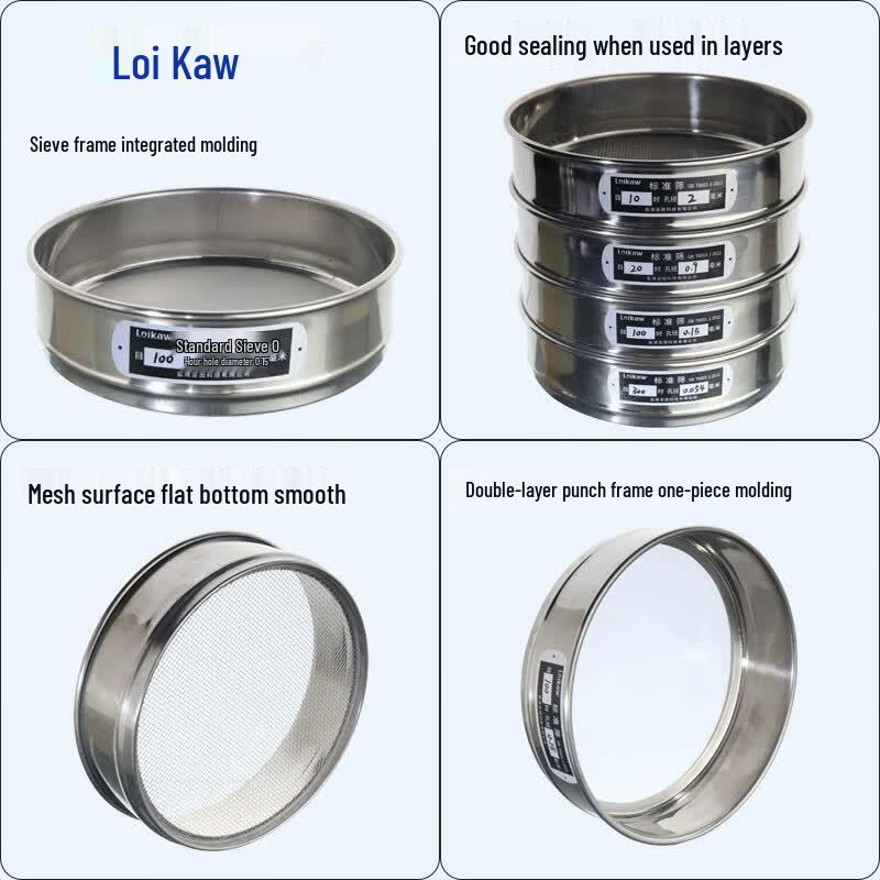 Leigu 304 Stainless Steel Standard Testing Sieve 20cm Diameter