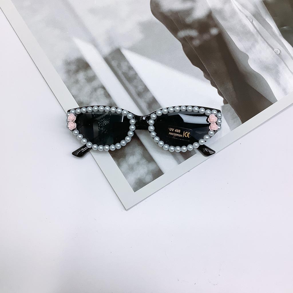 Children'S Fashion Sunshade Glasses Sun Protection Uv Protection Glasses Boys And Girls Cute Baby Diy Pearls