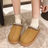 Flat-bottomed ethnic wind snow boots for women's autumn and winter new velvet thickened outer wear casual cotton slippers