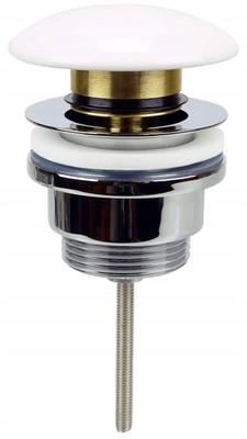 Ceramic Click-clack Washbasin Plug 66 Mm White