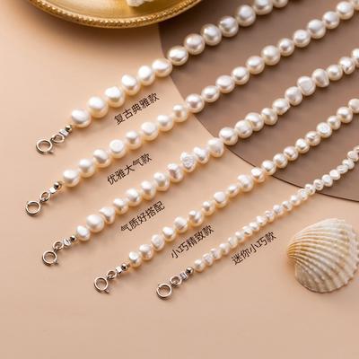 Irregular Freshwater Pearl Necklace In Wind Baroque Pearl Beaded Collarbone Chain Sweater Chain