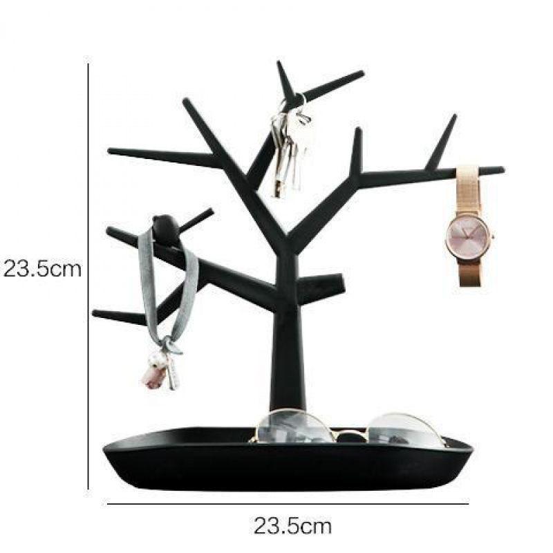 Deer Antler Jewelry Display Stand: Tree-Shaped Necklace & Earring Holder with Storage Box