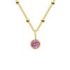 December Birthstone Rhinestone Pendant Necklace - European Women's Fashion