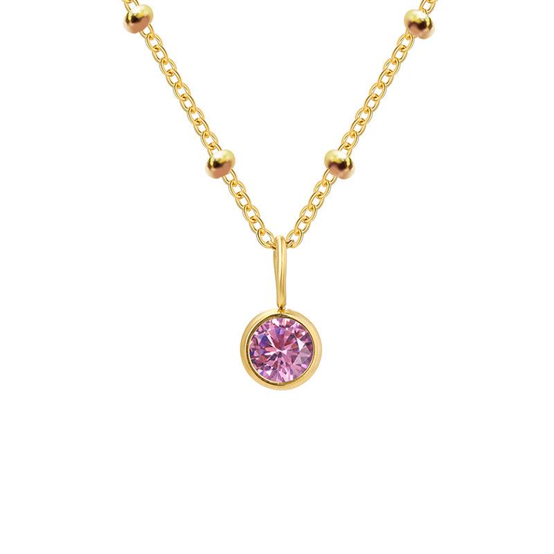 December Birthstone Rhinestone Pendant Necklace - European Women's Fashion