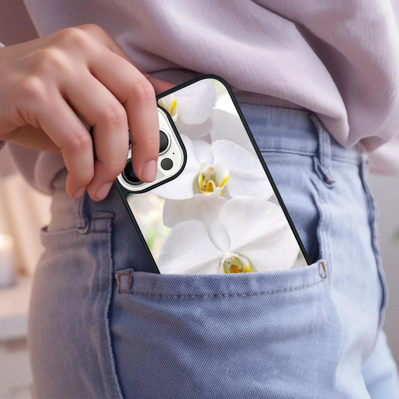 Orchid Flowers Colorful Phone Case For iPhone 17 Air 15 16e 14 13 Pro Max Coque 12 11 Pro Max PLUS cover