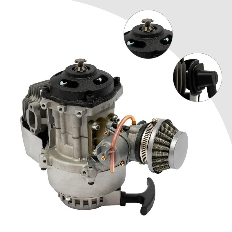 2 Stroke Gas Motor 49cc Mini Motorcycle Engine 12500 Rpm Gasoline Generator 3hp Single Cylinder Dynamo 1.9kw Electronic Ignition