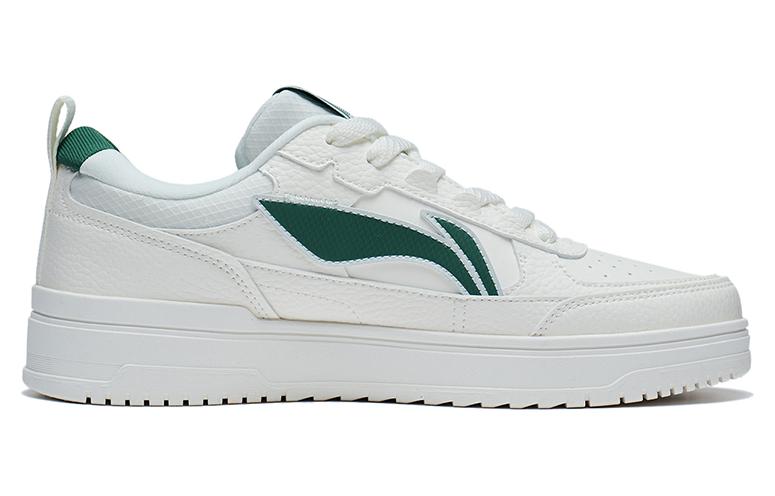 Li Ning Tianji 2.0 Abrasion Resistant Breathable Low top Skateboard Shoes Men's White Green AGCT211-1