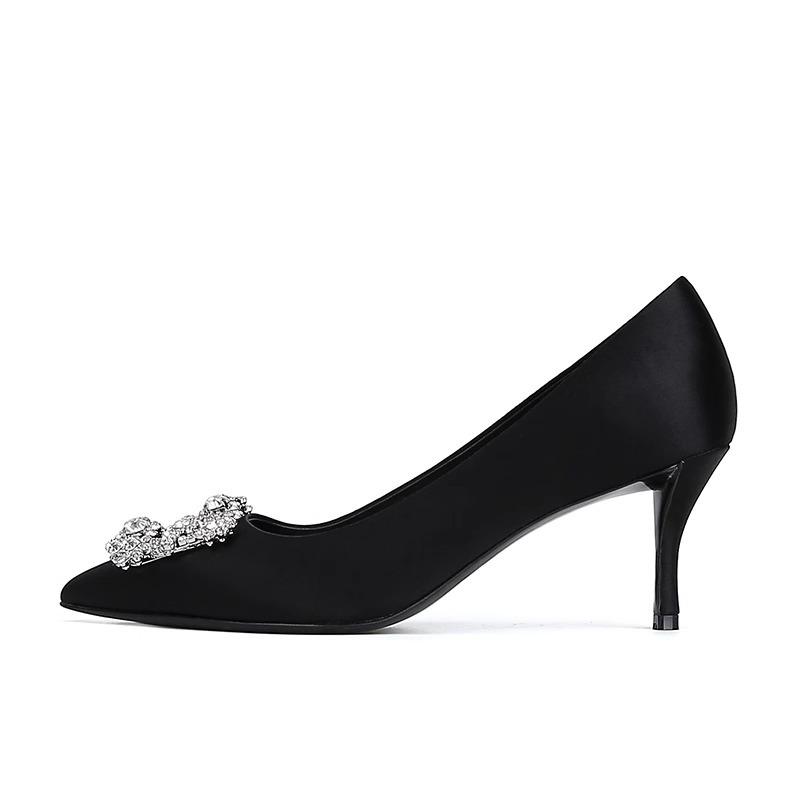 Grape mother new 2025 single shoes spring women's French banquet high heels women's thin heels high-end red wedding shoes