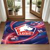 LOSC Lille FC Design Crystal Velvet Rug Soft Decorative Mat for Bedroom Entrance