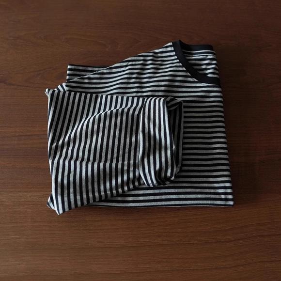 Women's Artistic Striped Long Sleeve Sweatshirt - Spring/Autumn Casual Loose Fit Round Neck Top