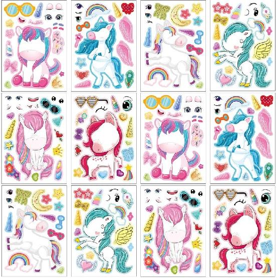 24 Sheets 8.27''×5.9'' Make Your Own Robot Stickers for Kids Toddlers, Make a Face Stickers for Kids Party Favors Activities