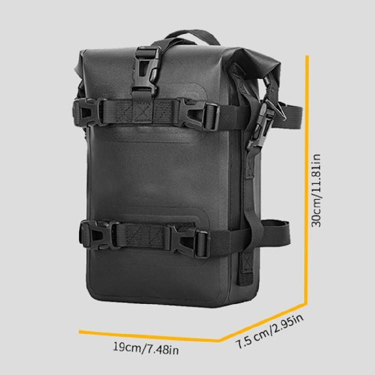 Waterproofed Motorcycle Rail Mounted Storage Bag With Enhances Hold Exteriors And Compacts Size For Routine Journey