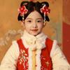 Tang Suit Chinese Style Red Barrettes Hanfu Headwear Ancient Style Hair Clip  Winter