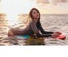 Women's Long Sleeve Korean Wetsuit One-Piece Swimsuit with Sun Protection