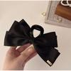 French Elegant Hair Clip Black Bow Claw Clip Hepburn Style Women Girl Back Of Head Tie Hairpin Fashion Hair Accessories