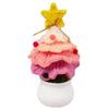 Cute Crochet Christmas Tree Decor Mini Artificial Knitted Tabletop Ornament  Holidays