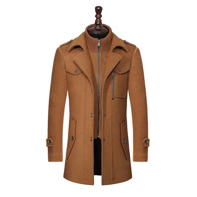 Herren Woll Doppelkragen Business Übermantel - Herbst/Winter Stil