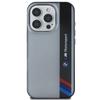 Hülle für iPhone 16 Pro BMW Motorsport Vertikaler Streifen Grau