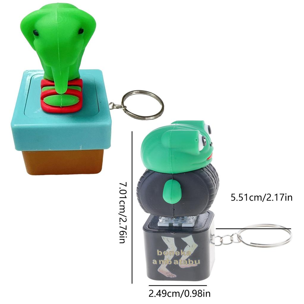Kinder Druckspielzeug Schlüsselanhänger Blinkende Lichter Geräuschaktiviert Niedliche Tierdesigns Anhänger für Rucksack Zubehör