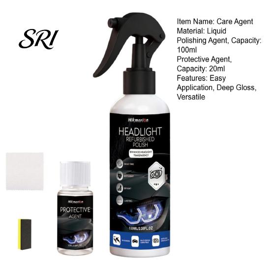 Durable Car Wax Headlight Restoration Kit, Lens Polish Cleaner for Yellow Haze, Easy Apply UV Protection Remover, Restore Clarity Shine, Surface