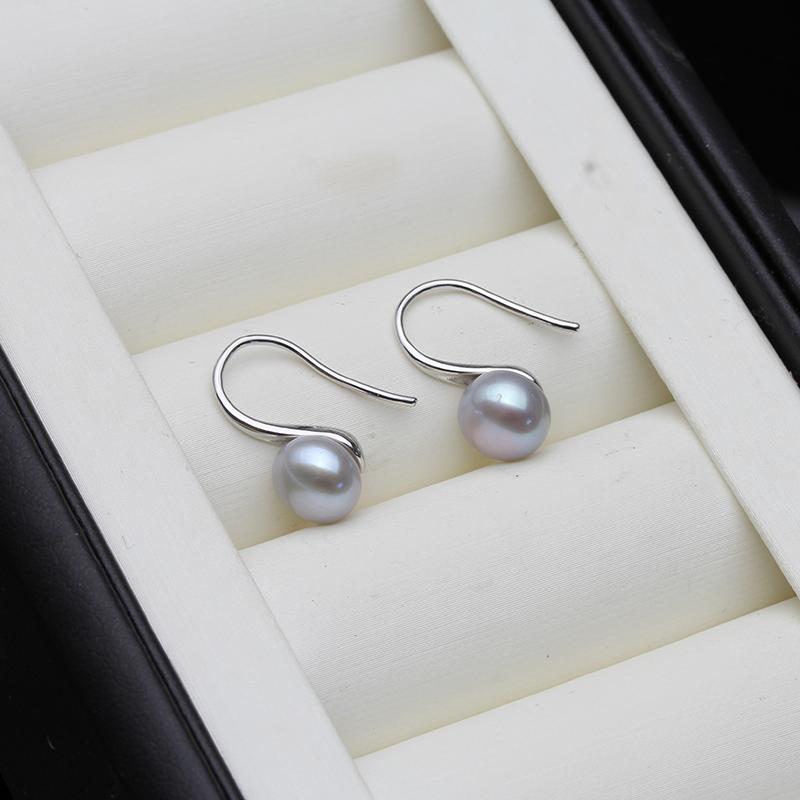 Natural pearl earrings for women,freshwater cultured pearl earring jewelry 925 sterling silver earrings birthday gift white pink