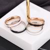 Titanium Steel Couple Rings for Women Drip Resin Stainless Steel Finger Ring Trendy Matching Jewelry Gift