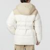adidas Util Jkt Dw1 Color-Block Drawstring Hooded Zip Cardigan Long Sleeve Down Jacket Women Outerwear Beige HN2447